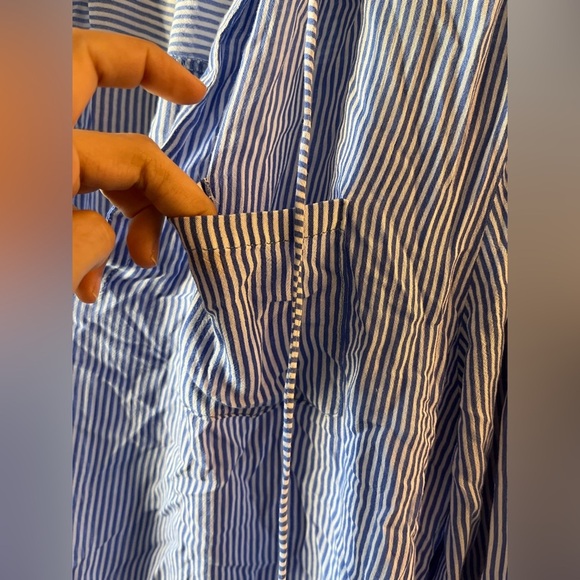 Faithfull the Brand Alice blue and white striped blouse - Picture 8 of 9